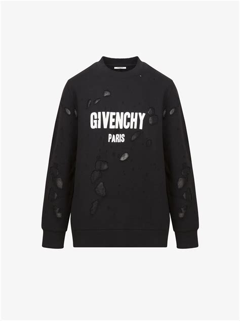 givenchy men sweater slae|sweatshirt Givenchy paris destroyed.